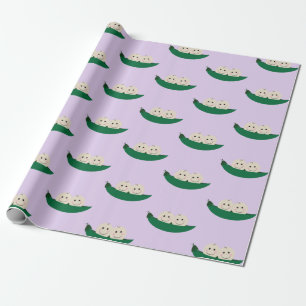 Two Peas in a Pod Twins Baby Wrapping Paper