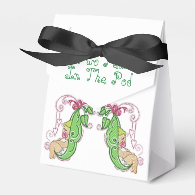 Two Peas In A Pod twins favour box (Front Side)