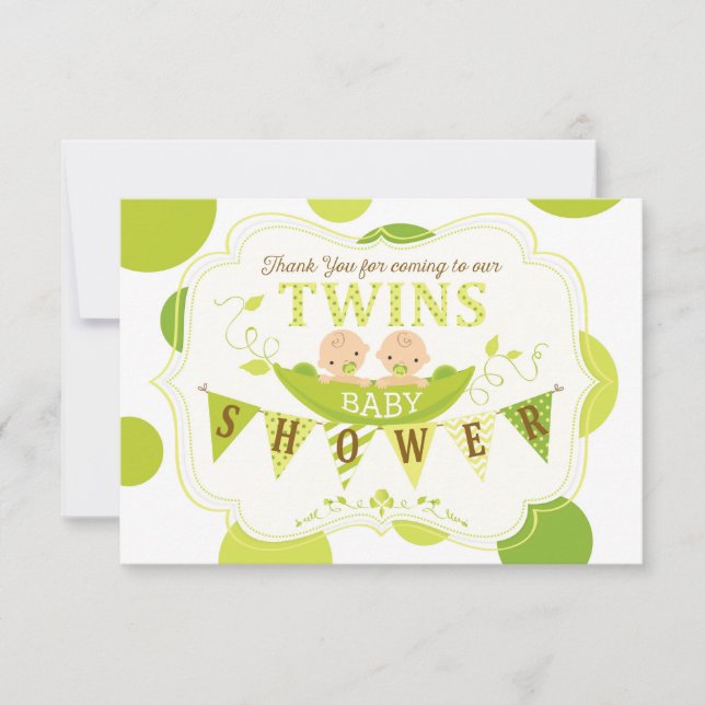 Two Peas in a Pod Twins Thank You (Front)