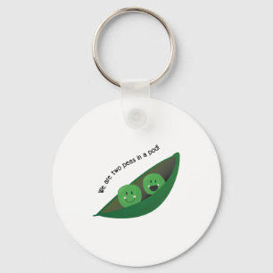 Two Peas in Pod Keychain