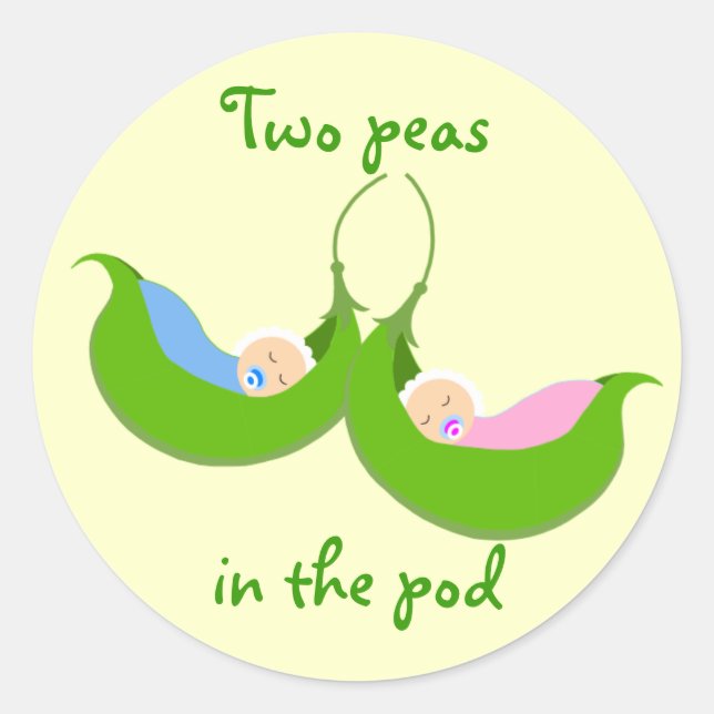 "Two Peas in the Pod" Stickers (Front)