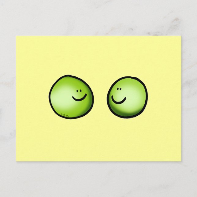Two peas postcard (Front)