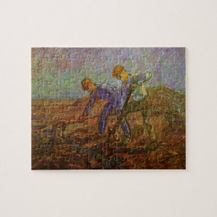 Two Peasants Digging by Vincent van Gogh Jigsaw Puzzle
