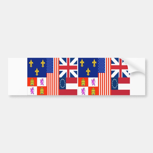 TWO Pensacola Flag Bumper Sticker (Front)