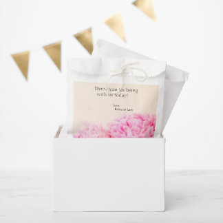 Two peonies pink favour bag