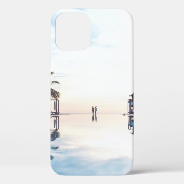 Two person standing beside swimming pool Case-Mate iPhone case (Back)