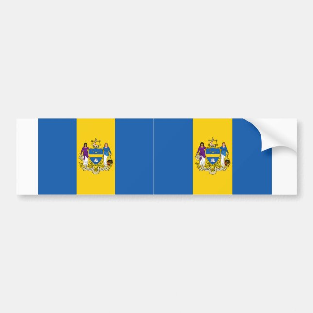 Two Philadelphia Flags Bumper Sticker (Front)