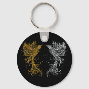 Two Phoenix Twins Keychain