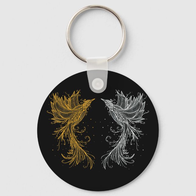 Two Phoenix Twins Keychain (Front)