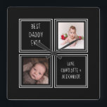 Two Photo and Text Template Square Wall Clock<br><div class="desc">Two Photo and Text Template .. simply add your own photographs and text to this great wall clock .. easy to personalize .. customizable photo template clock from Ricaso - perfect gift-ideas</div>