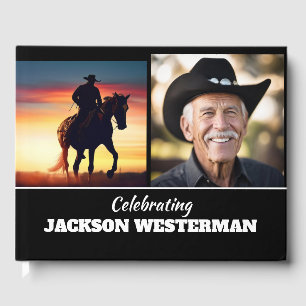 Two Photo Black Guest Book