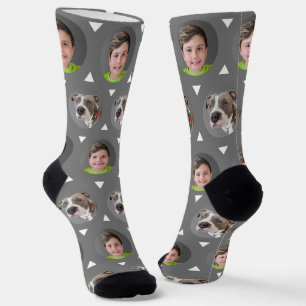 Two Photo Child or Pet Photo Custom Socks