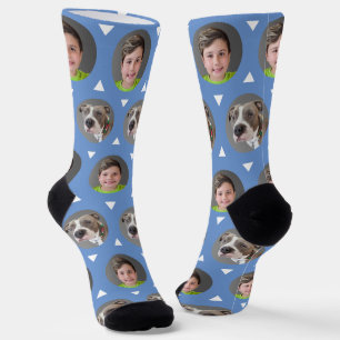 Two Photo Child or Pet Photo Custom Socks