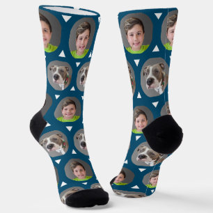 Two Photo Child or Pet Photo Custom Socks