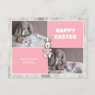 Two Photo Collage Easter Postcard