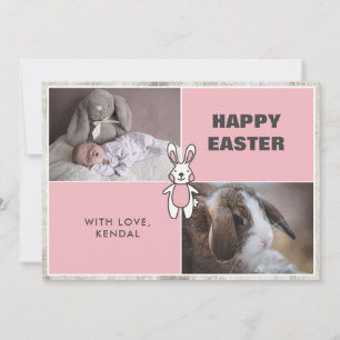 Two Photo Collage Easter Postcard