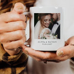 Two Photo | Custom Wedding Anniversary Coffee Mug<br><div class="desc">This simple and stylish mug is the perfect keepsake to remember your wedding day,  or to celebrate a special anniversary. You can add two of your favourite romantic photos,  plus your names and the date of your marriage or another special day.</div>