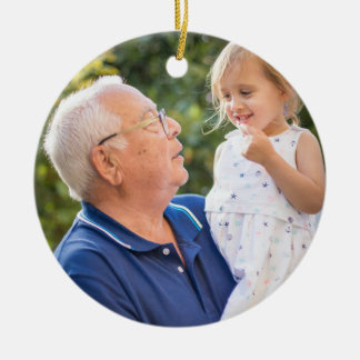 Two Photo Double Sided Create Your Own Photo  Ceramic Ornament