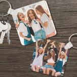 Two Photo Double Sided Friends Keychain<br><div class="desc">Create a personalized keepsake with this custom double-sided photo keychain, perfect for best friends or a group of friends! Feature two different photos—one on the front and another on the back—to capture your favourite memories. Whether it’s pictures of family, pets, or any other cherished moments, this keychain lets you showcase...</div>