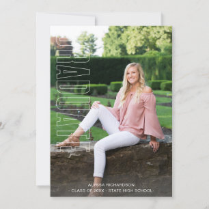 Two Photo Fun Type Graduate Announcement