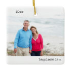 Two Photo Happiness is Family Christmas Minimalist