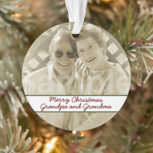 Two Photo Keepsake to Grandparents from Grandchild Ornament