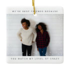 Two Photo Minimalist Best Friend Snowfall Holiday