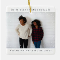 Two Photo Minimalist Best Friend Snowfall Holiday