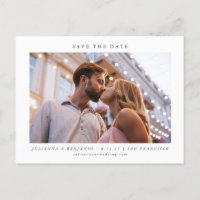 Two Photo Minimalist Modern Elegant Save The Date