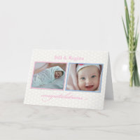 Two Photo New Baby Congratulations Customizable Na