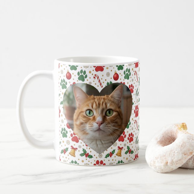 Two Photo Personalized Pet Christmas Mug (With Donut)