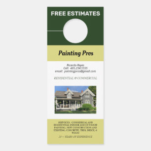 Two Photo Residential & Commercial Painting II Door Hanger