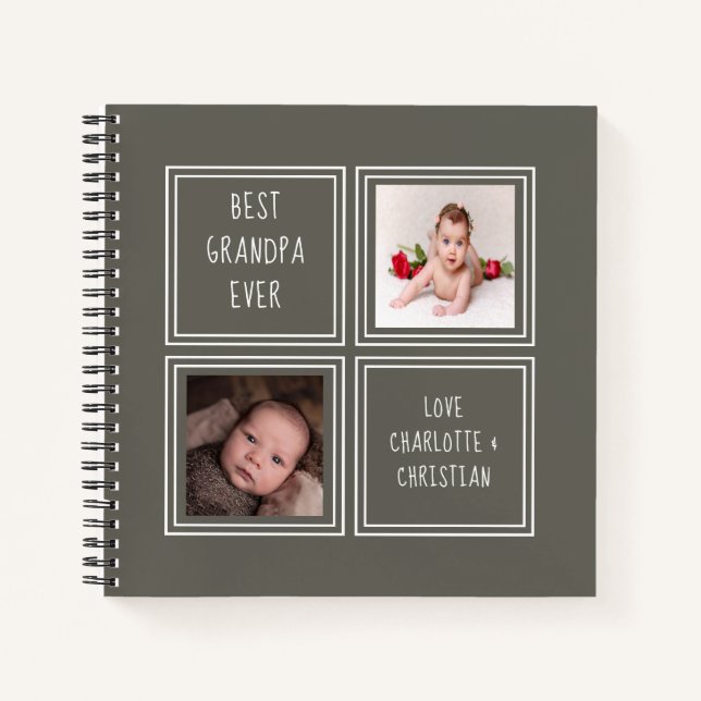 Two Photo Template One of a Kind Personalized Notebook (Front)