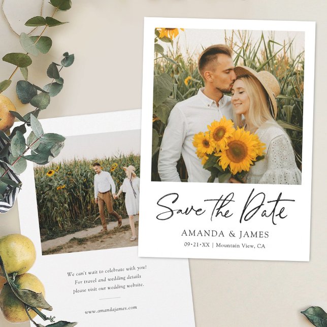 Two Photo Wedding Save the Date Invite Template (Creator Uploaded)