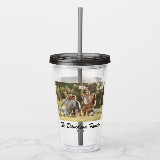 Two Photos Custom Acrylic Tumbler (Front)