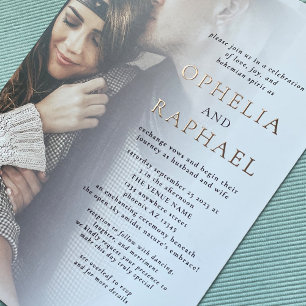  Two Photos Overlay QR Code Bohemian Wedding Real