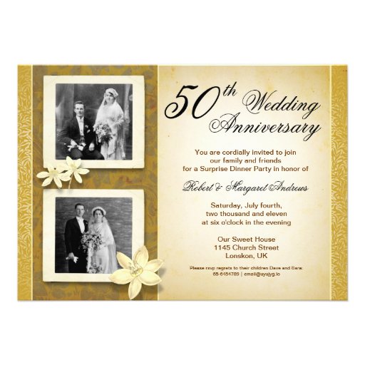 Luxury 45 of 50Th Wedding Anniversary Invitations With Photos