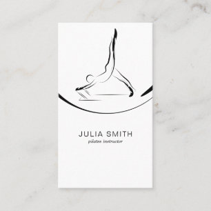 Two Pilates Poses on the Reformer  Business Card