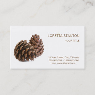 Two pinecones business card