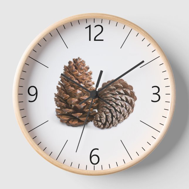 Two pinecones clock (Front)