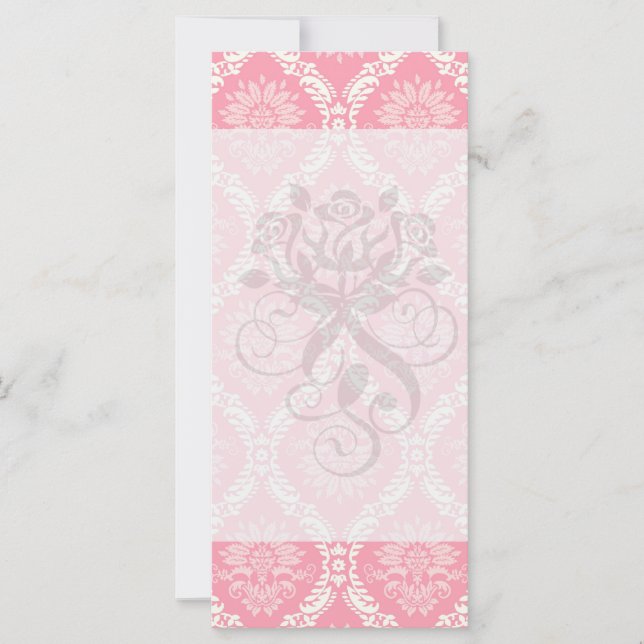 two pink and cream elegant damask (Front)