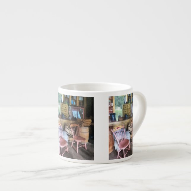 Two Pink Chairs In General Store Espresso Cup (Front Right)