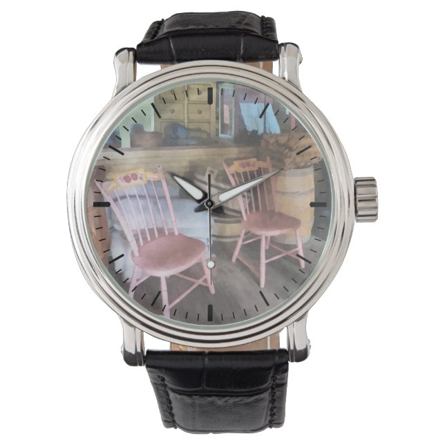 Two Pink Chairs In General Store Watch (Front)