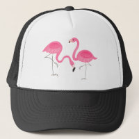 Two Pink Flamingos Simple Illustration