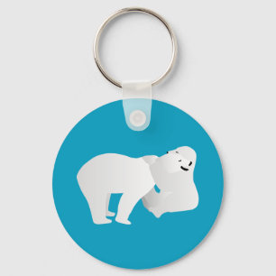 Two polar bears keychain