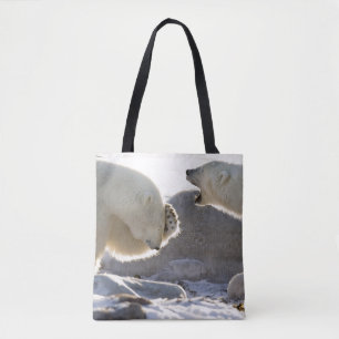 Two Polar Bears Tote Bag