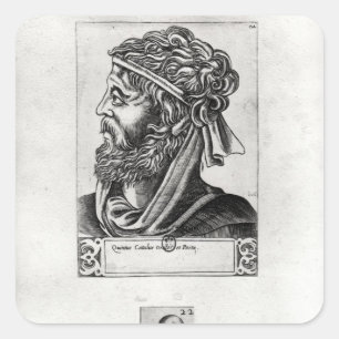 Two portraits of Catullus Square Sticker