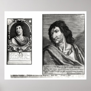Two portraits of Savinien Cyrano de Bergerac Poster