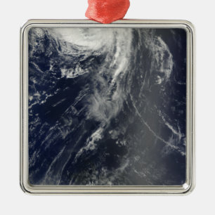Two powerful storms span the Atlantic Ocean Metal Ornament
