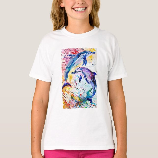 Two pretty dolphins T-Shirt (Front)